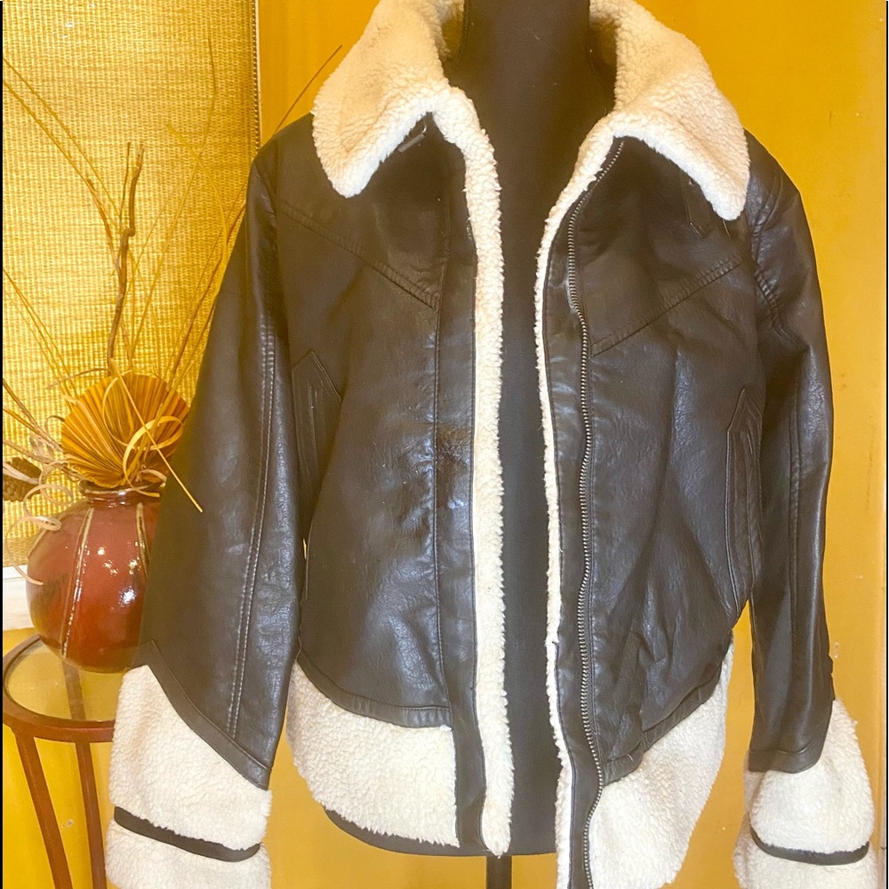 Women’s faux leather coat